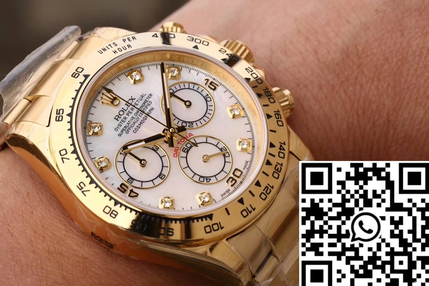 Dial Gold Daytona 116528-78598 JH Diamonds Cosmograph Factory Yellow Rolex 0419
